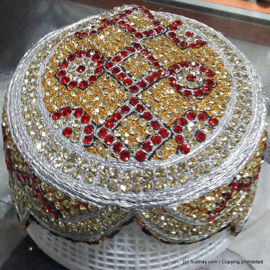 Sindhi Nagina / Zircon / Heera Sindhi Cap / Topi (Hand Made) MKC-499